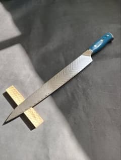 73層VG10ダマスカス筋引き包丁260mm ブルーパッカ柄 - メルカリ