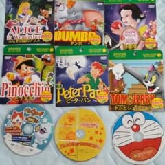 ディズニーDVDセットと、アンパンマン、どらえもん等のサムネイル