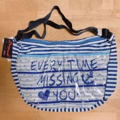 プールバッグ　ネイビー　ビニールのサムネイル