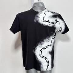 極美品】ルイヴィトン スプレーチェーン Tシャツ 黒 XS 布パッチ