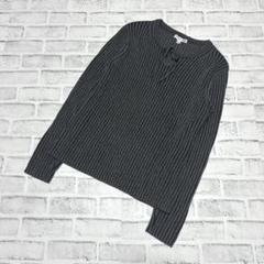 【JWANDERSON×ユニクロ】長袖ニット ストライプ モノトーン 秋冬 L
