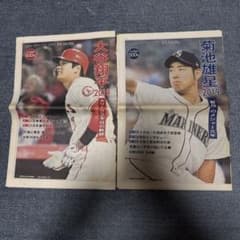 岩手日報 特別版 大谷翔平 菊池雄星 2019年 2冊セットのサムネイル