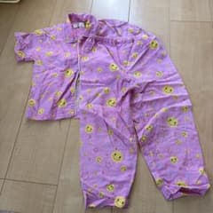 半袖　ピンク　ニコちゃん　女の子　ボタン　95