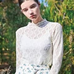 poppy ホワイトフラワーシースルートップス あさぎーにょ - 5