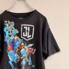 Justice League DC 만화 T 셔츠 블랙 L 미국 만화