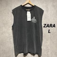 ZARA ザラ ウォッシュドプリント タンクトップ L