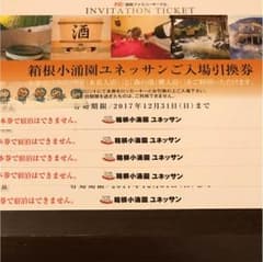 箱根小涌園ユネッサン入場券 5枚セットのサムネイル
