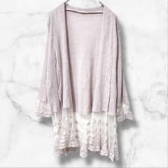 【donna spicco】シアーレースドッキングカーディガン(38)チュニック