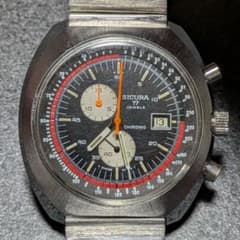 SICURA CHRONO 手巻き腕時計 　訳アリ　ヴィンテージ　アンティーク SICURA CHRONO 手巻き腕時計 訳アリ ヴィンテージ アンティーク - メルカリ