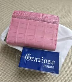 【新品】Grazioso issimo コインケース ピンク クロコ型押しのサムネイル
