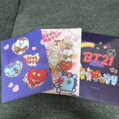 BT21 パーティークリアファイル 3枚セットのサムネイル