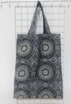 古布藍染和柄 花模様 リメイクハンドメイド トートバッグのサムネイル