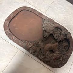 硯　彫刻　龍紋　大型 中国龍彫刻大型硯 - メルカリ