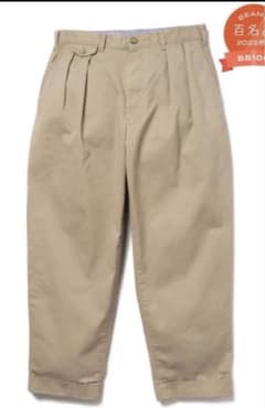 BEAMS PLUS ビームスプラス 2プリーツチノ ベージュ L