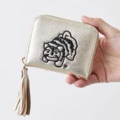 美品】虎屋ういろ×perche(ペルケ)×earジャバラ二つ折り財布 ゴールド