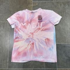 【古着】MERONA パステルタイダイ柄 Tシャツ L相当 ピンク MAGIC