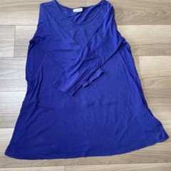 モーハウス 授乳服 長袖 ブルー Lサイズのサムネイル