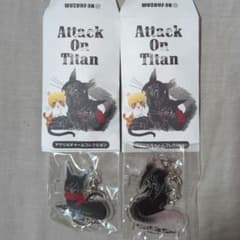 Attack Titan✕Black Cat Design Acrylic Charm Collection: Mikasa & Eren