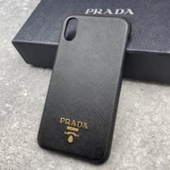 PRADA 프라다 iPhoneXS Max 케이스 블랙 블랙 사피아노