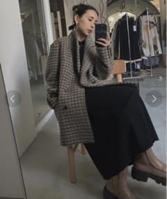 AMERI アメリヴィンテージCHECK ECO WOOL BIG JACKET - メルカリ