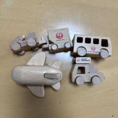 JAL 日本航空 木製 ミニカー 飛行機 セットのサムネイル