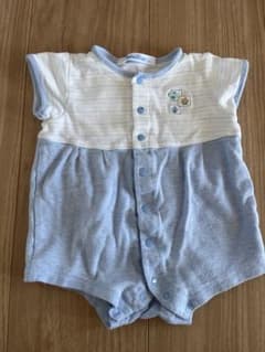 美品　familiar ベビー ロンパース 60 ブルー