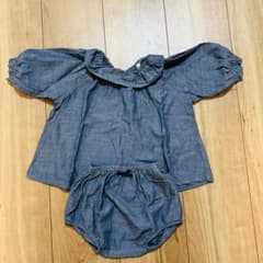 UTAKATADECO ブラウス　ブルマ　セットアップ　70 薄手　春秋　デニムのサムネイル