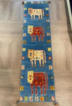 ペルシャギャッベ 195x53cm ランナー (ギャベ) ペルシャ絨毯ギャッベ 