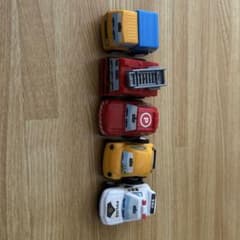 ミニカー 5台セット 働く車 パトカー 消防車のサムネイル