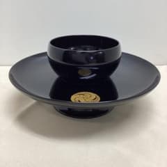 S5② 未使用　茶道具　天目台　黒漆塗り　三藤巴　 金紋入り S5① 未使用 茶道具 天目台 黒漆塗り 三藤巴 金紋入り - メルカリ