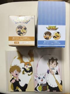 デジモン マルイ メイド＆執事 缶バッジ ポストカード - メルカリ