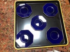 香蘭社　茶托　八角形　藍のサムネイル