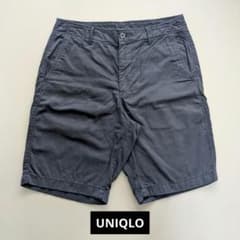 UNIQLO チノショートパンツ S ネイビーのサムネイル