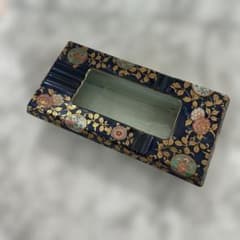 有田焼　灰皿　長方形　花柄　金彩　オブジェ　インテリア