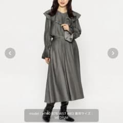 ミッシュマッシュ冬にも使えるフリルブラウスセットアップワンピースのサムネイル