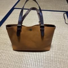本革 レザートートバッグ キャメルのサムネイル