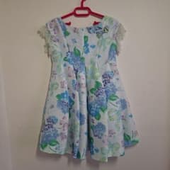 mezzo piano ノースリーブワンピース 110cm 紫陽花柄のサムネイル