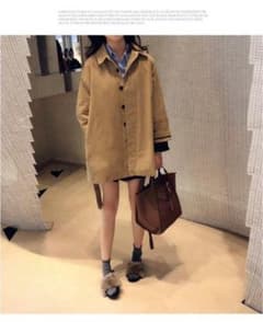 新品 ベージュ コート アウター 羽織り レディースのサムネイル