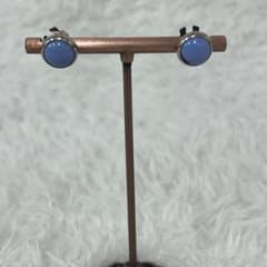 HERMES エルメス エクリプス ピアス シルバー ライトパープル 