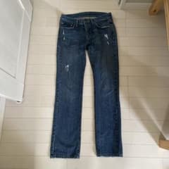 UNIQLO ダメージ加工 ストレートデニム 67cmのサムネイル