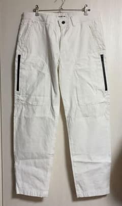 HELMUT LANG ホワイト サイドジップ コットンストレートパンツ HELMUT LANG ホワイト サイドジップ コットンストレートパンツ - メルカリ