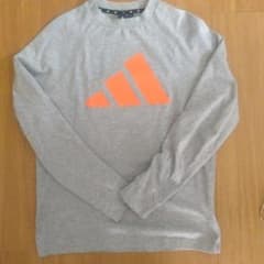 adidas Crewneck Sweatshirt, Gray, Size S
