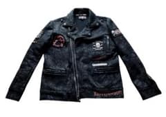 MADPUNKS ライダースジャケット スカル迷彩 パンク系 ブラック L MADPUNKS ライダースジャケット スカル迷彩 パンク系 ブラック L