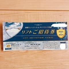 高鷲スノーパークとダイナランドの共通リフト券 ※1枚のみのサムネイル