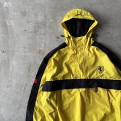 【レーシングアノラックジャケット】フェラーリ古着高級車ハーフジップ00s長袖刺繍 レーシングアノラックジャケット】フェラーリ古着高級車ハーフジップ