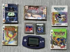 ゲームボーイアドバンス本体+ゲームカートリッジ７本のサムネイル