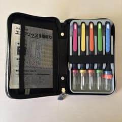 【美品】ぶんけい ユニグリップⅡ 彫刻刀 5本セット ケース付き 小学生のサムネイル