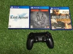 ps4コントローラーとps4ソフト3本セットのサムネイル