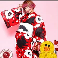 ニコアンティーク 大正ロマン レトロな猫柄 浴衣セット モダン ネコ好きさんに♡のサムネイル