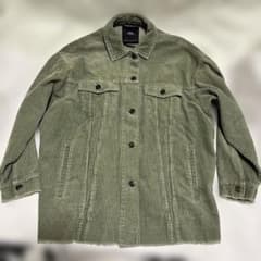 ZARA 자라 코듀로이 재킷 XS 그린 그린 오버 사이즈 긴팔